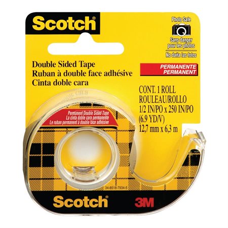 Scotch® Double-Sided Adhesive Tape Permanent 12 mm x 6.3 m.