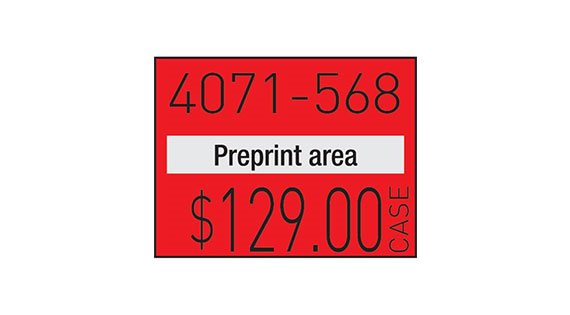 Pricing Gun Labels