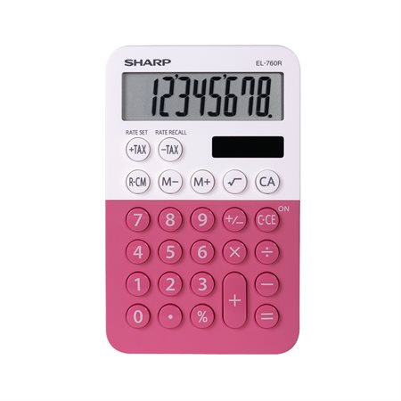 EL-760R Pocket Calculator pink