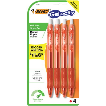 Gel-Ocity™ Original Retractable Rollerball Pens Package of 4 red