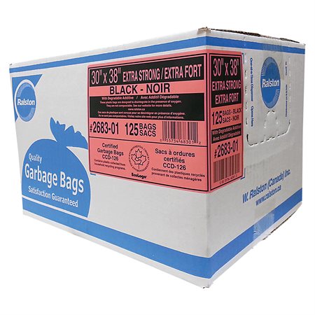 2600 Series Garbage Bags Extra-Strong 30" x 38" (125)