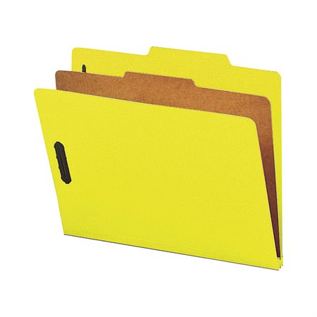 Classification Folders with Fasteners Letter size, 1 divider yellow