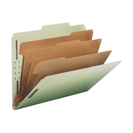Pressboard Classification Folders Letter size 3 dividers - grey / green