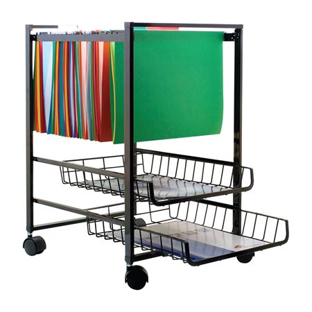 Mobile File Cart With Baskets