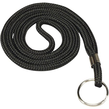 Lanyard Badge Holder With ring 34 in Black