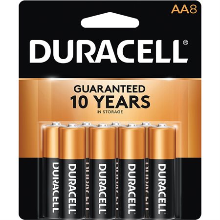 Coppertop Alkaline Batteries AA package of 8
