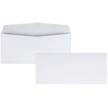 Enveloppe blanche Standard. Sans fenêtre. #10. 4-1 / 8 x 9-1 / 2 po.