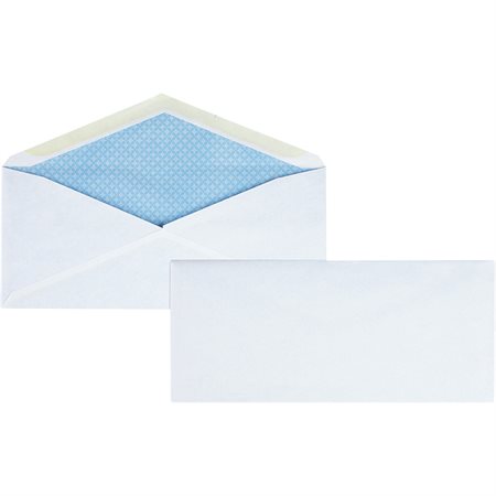 White Envelope Security. V flap. Without window. #10. 4-1 / 8 x 9-1 / 2 in.