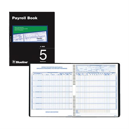 Payroll Book for 5 employees