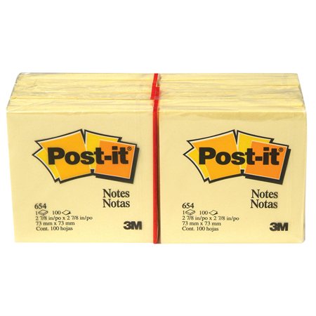 Post-it® Self-Adhesive Notes Plain 3 x 3 in. (12)