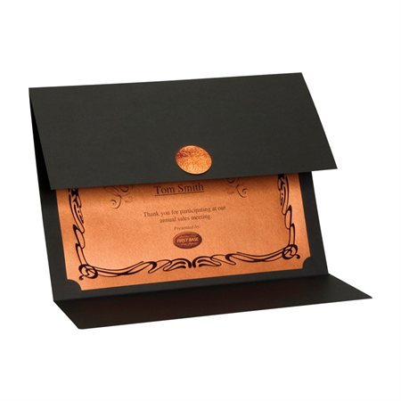 Porte-certificats St.James™ Elite Copper Médaillon cuivré noir