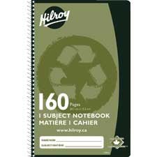 Cahier de notes recyclé 9-1/2 x 6 po 160 pages (80 feuilles)