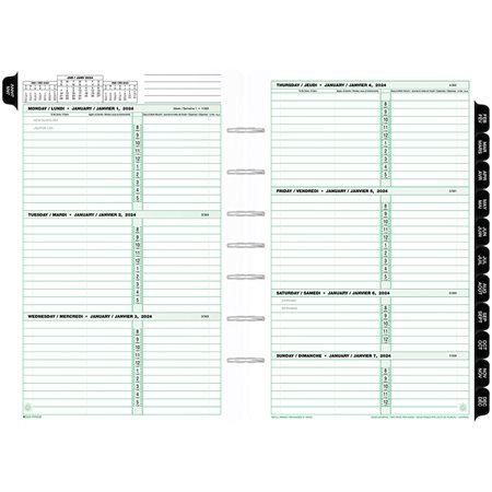 Desk Size Refills and Accessories (2025) Dated refills - bilingual 1 week / 2 pages