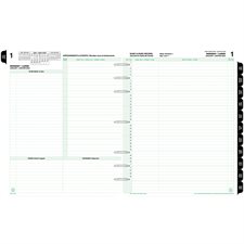 Folio Size Refills and Accessories (2025) Dated refills -bilingual 1 day/2 pages