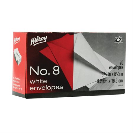 White Envelope #8. 3-5 / 8 x 6-1 / 2 in. box 70