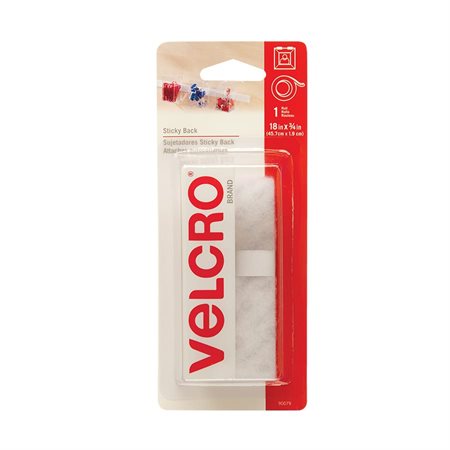 Velcro® Self-Adhesive Strips 3 / 4" x 18" white