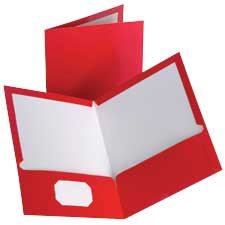 Showfolio™ Twin Pocket Portfolio Package of 10 red