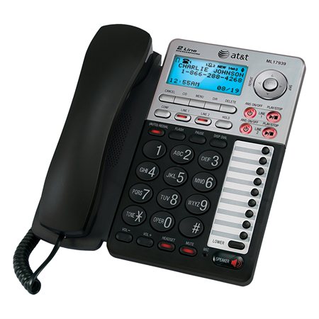 Téléphone multiligne ML179X Avec répondeur numérique intégré sur les deux lignes (40 min.)