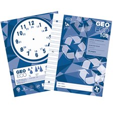 Cahier d'exercice recyclé québécois / interligné pointillé (40