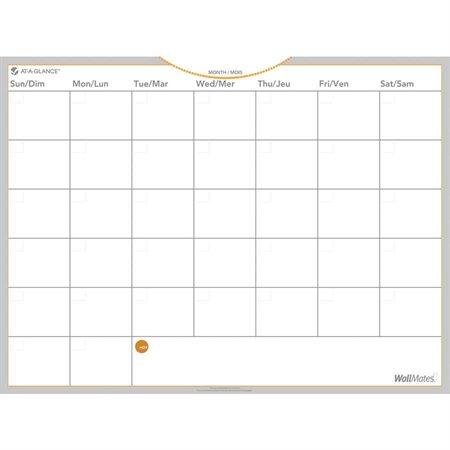 Wallmates® Self-Adhesive Monthly Planning Surface 1 month, undated