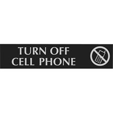 Century Identification Sign English Turn off cell phone