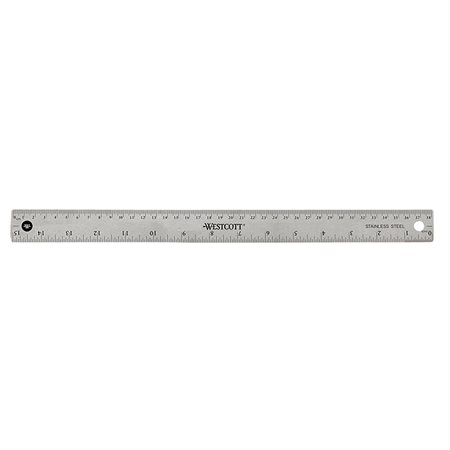 Metal Ruler with Cork Backing 38 cm metric /  15”