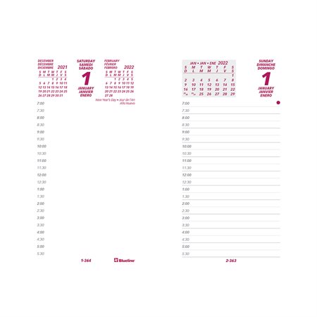 Daily Calendar Pad Refill (2024) Trilingual