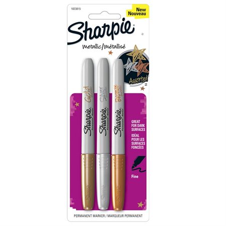 Metallic Marker Package of 3 gold, bronze, silver