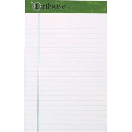 Earthwise™ Recycled Ruled Sheet Pad 5 x 7 (pkg 6)