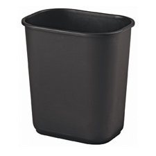 Deskside Wastebasket Small, 12.9L, 11-3 / 8 x 8-1 / 4 x 12-1 / 8"H black