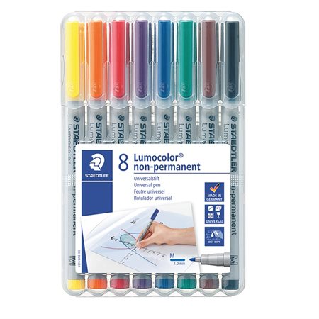 Lumocolor Non Permanent Marker Medium tip 1.0 mm. assorted