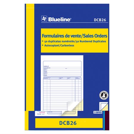 Sales Orders 5-3 / 8 x 8 in. duplicate (bilingual)