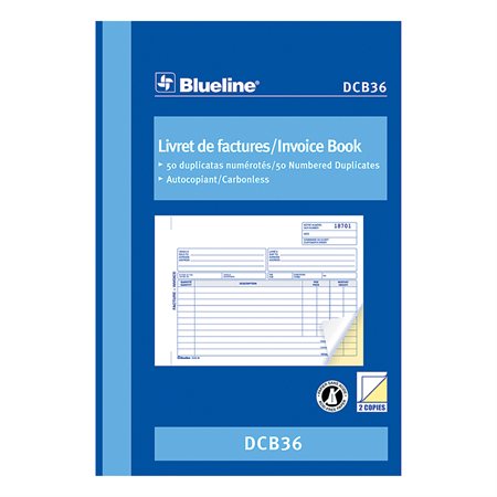 Invoice Book 5-3 / 8 x 8 in. duplicate (English)