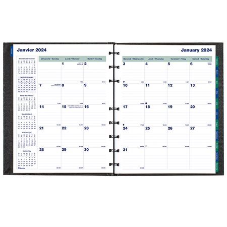 Agenda mensuel MiracleBind™ (2025) Couverture rigide CoilPro 11 X 9-1 / 16 po.