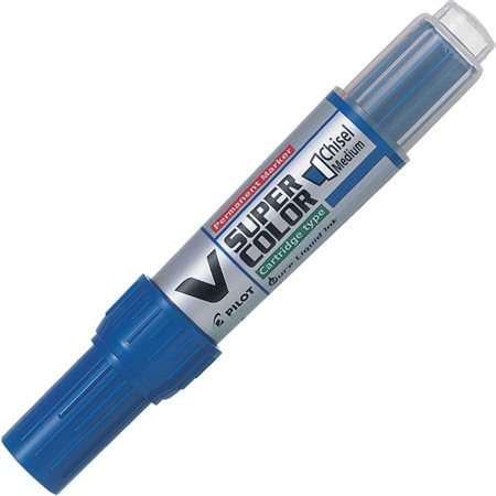 V Super Color Permanent Marker Chisel point blue