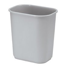 Deskside Wastebasket Small, 12.9L, 11-3/8 x 8-1/4 x 12-1/8"H grey