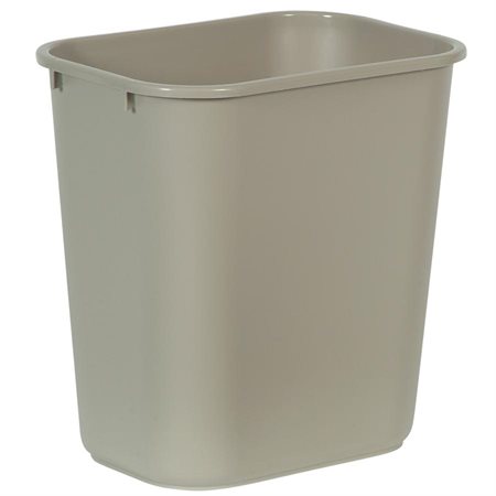 Deskside Wastebasket Medium, 26.6L, 14-1 / 4 x 10-1 / 4 x 15"H beige