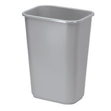 Deskside Wastebasket Large, 39L, 15-1 / 4 x 11 x 20"H grey