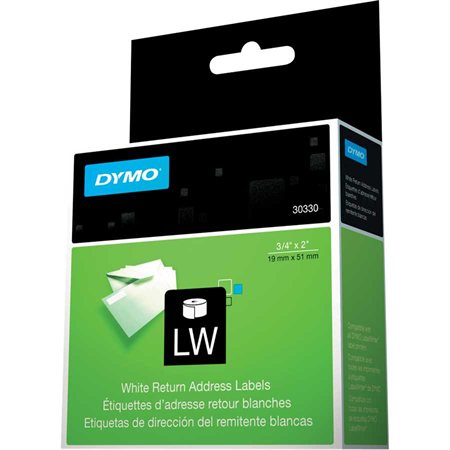 Return Address Labels for LabelWriter® Printers Shipping 3 / 4 x 2"