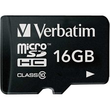 Carte mémoire micro SDHC/SDXC Premium avec adaptateur Classe 10 SDHC, 45 Mo/s 16 Go