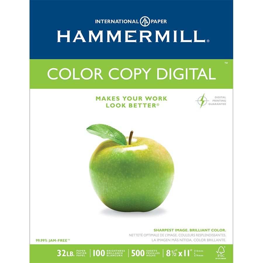 Hammermill Color Copy Digital Paper 28 lb. Box of 2,500 (5 packs of 500