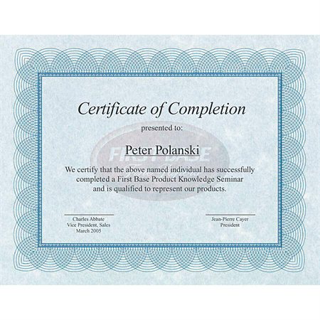 St.James™ Certificates Package of 100 blue