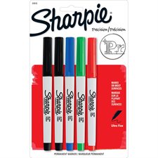 Ultra Fine Permanent Marker Package of 5 assorted colours