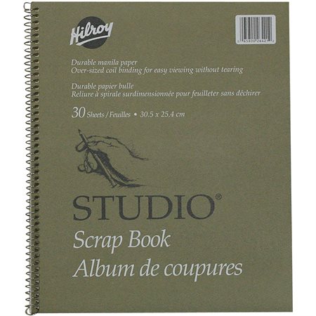 Studio® Scrap Book 12 x 10”, 30 sheets.