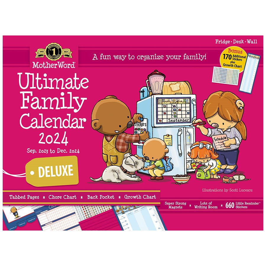 MotherWord® Family Fridge Calendar (2025) 91 / 2 x 15 in. French