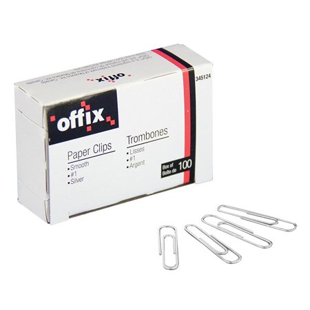 Offix® Paper Clips #1 (1-3 / 16") smooth