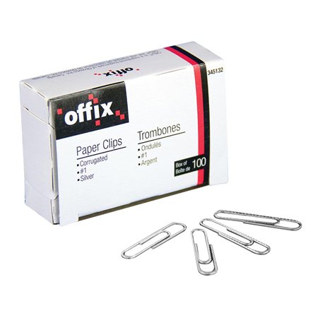 Offix® Paper Clips #1 (1-3 / 16") non-skid