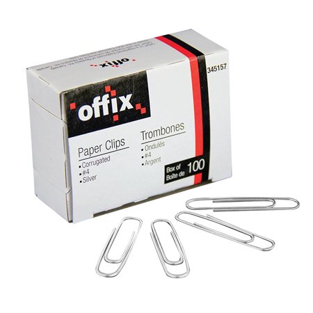 Offix® Paper Clips #4 (1-7 / 8") non-skid