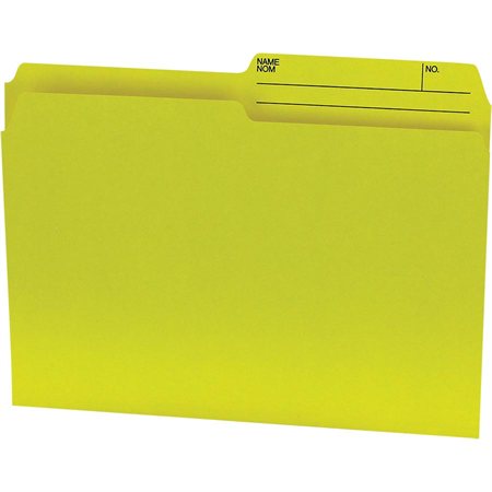 Chemises couleurs réversibles Offix® Format lettre jaune