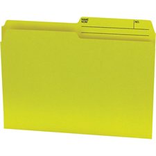 Offix® Reversible Coloured File Folders Letter size yellow